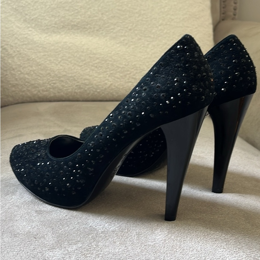 Karen Millen Black Sparkle Heels